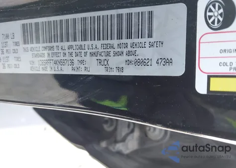 2019 Ram 1500 Big Horn/Lone Star 4X4 5'7 Box from USA, damaged, VIN 1C6SRFFT4KN597136